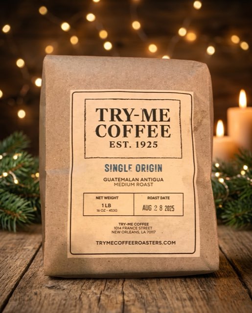 a bag of coffee restaged — Christmas